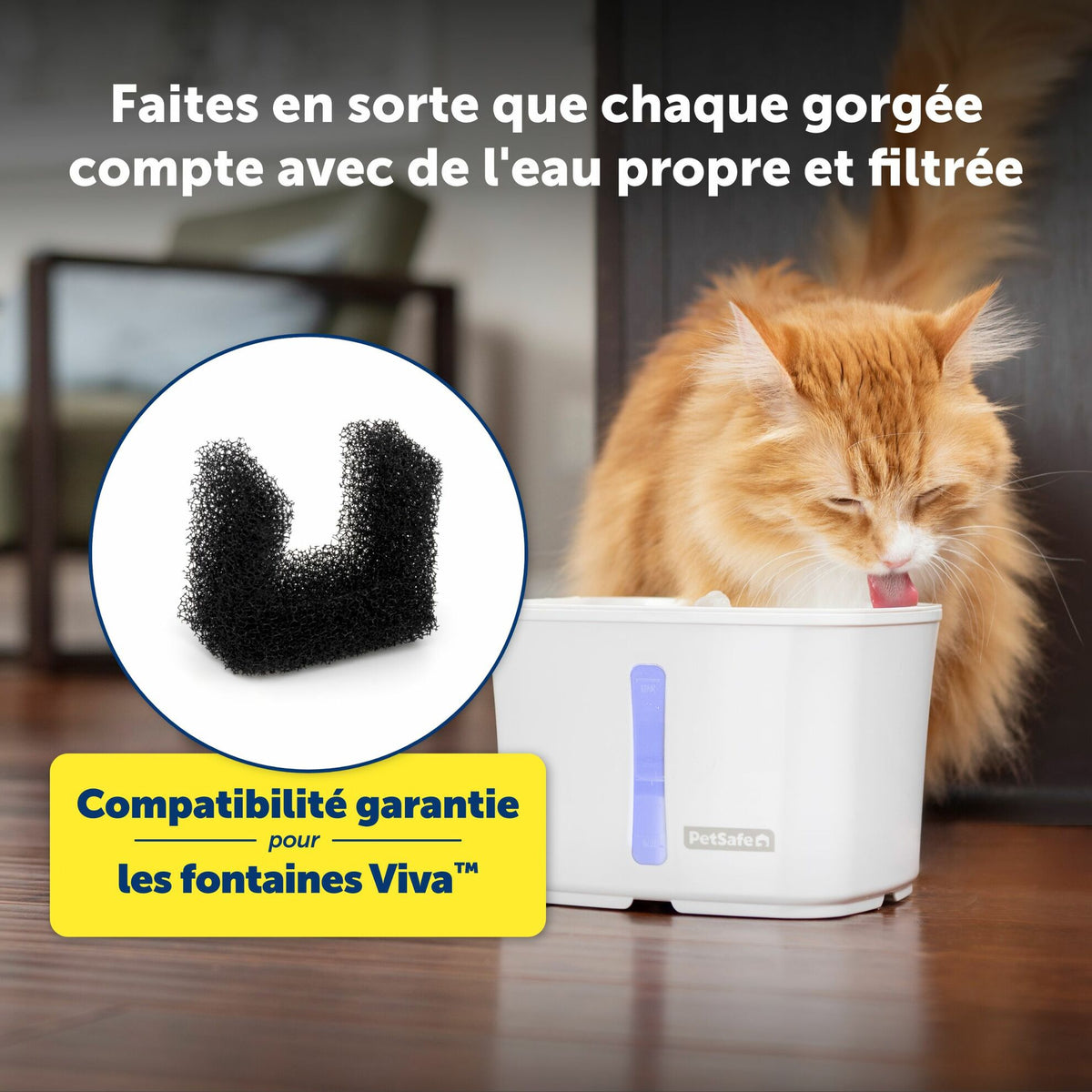 Lot de 2 filtres en mousse pour fontaine Petsafe Viva