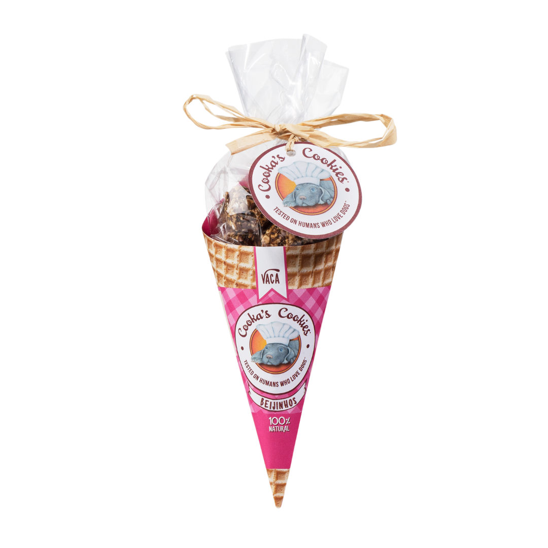 Beef treat cone for dogs