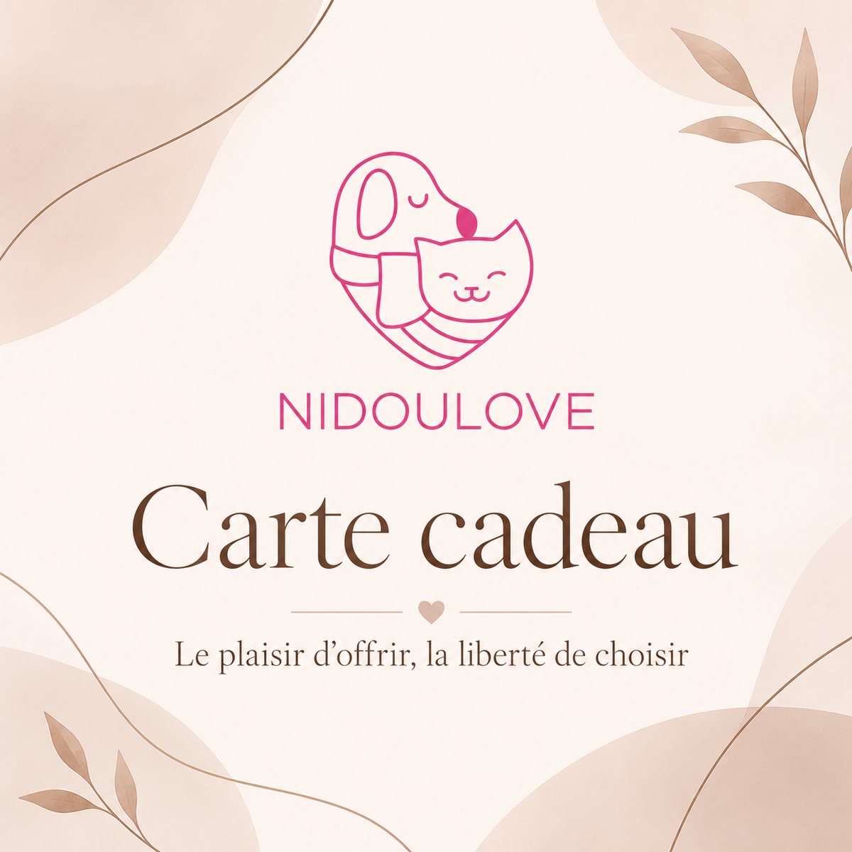 Carte cadeau numérique Nidoulove