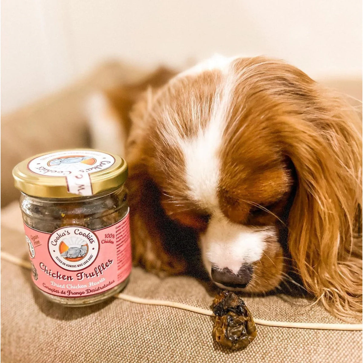 Luftgetrocknete Hühnerherzen für Hunde