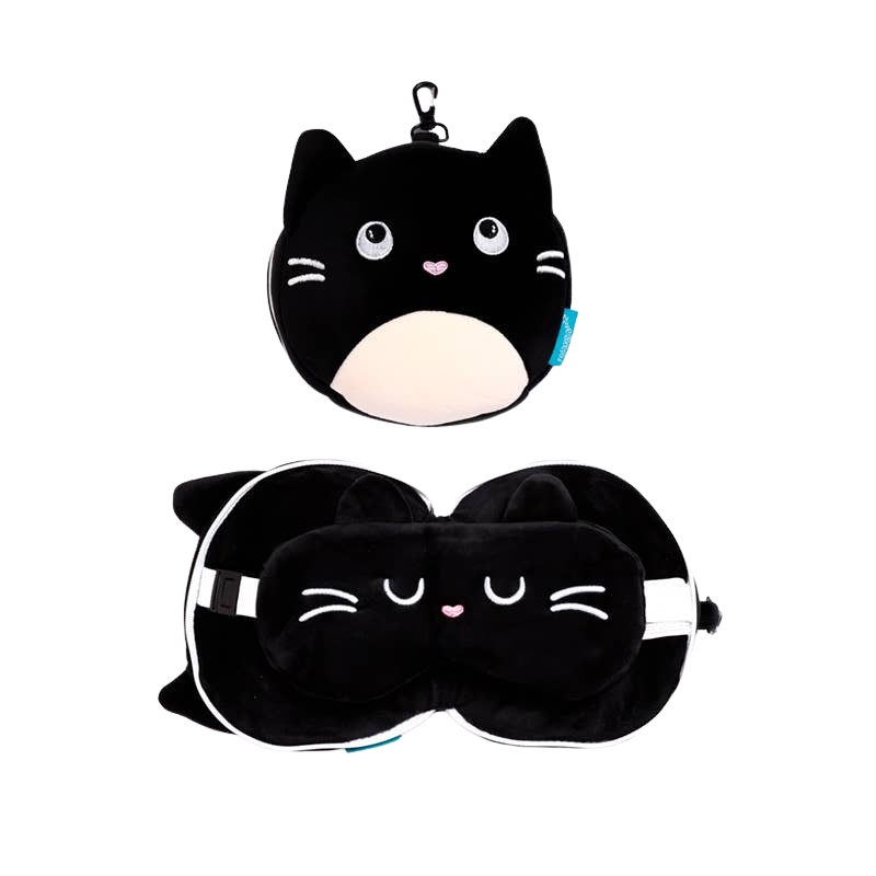 Coussin de voyage 2-en-1 chat Feline Fine