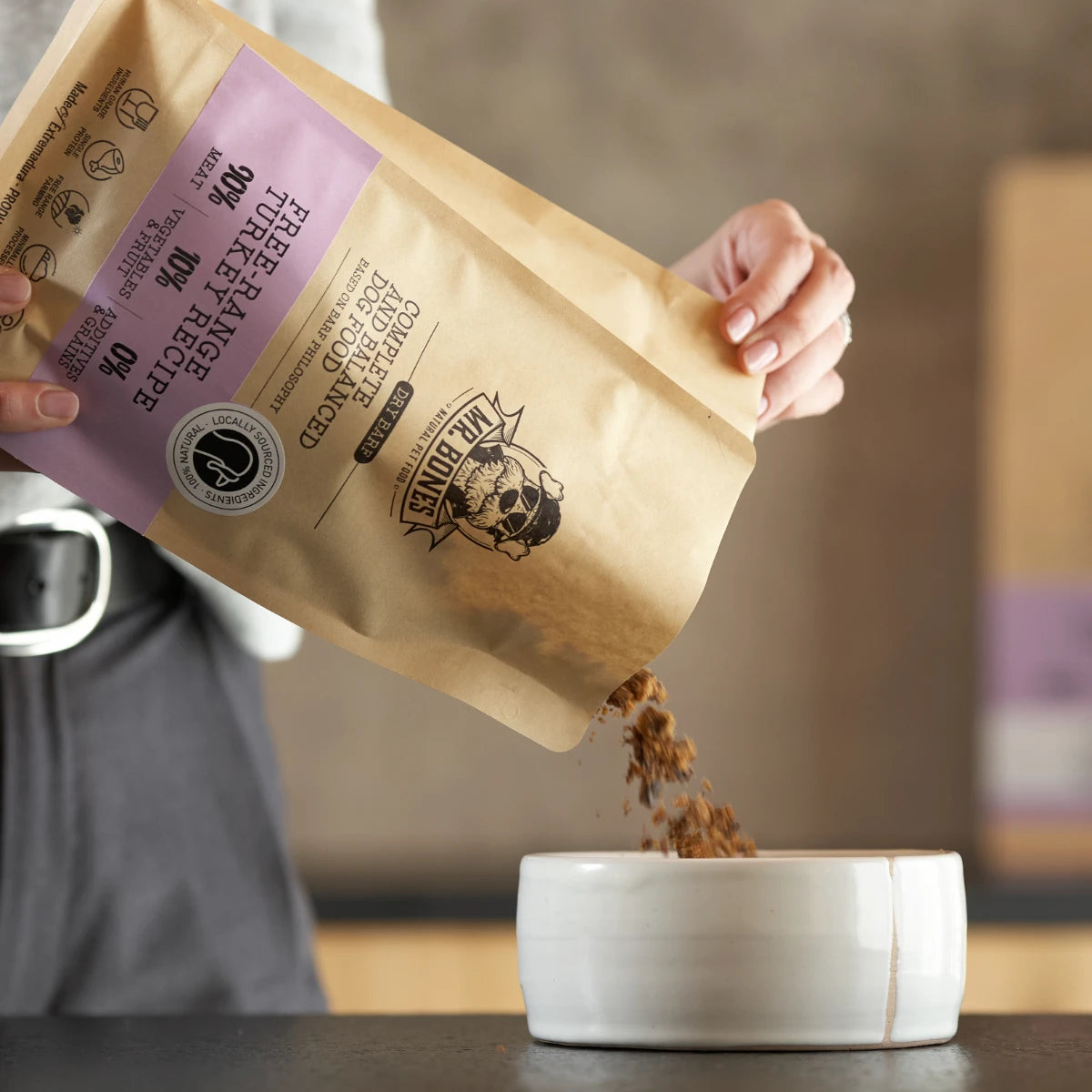 Alimentation BARF déshydratée à la dinde pour chiens