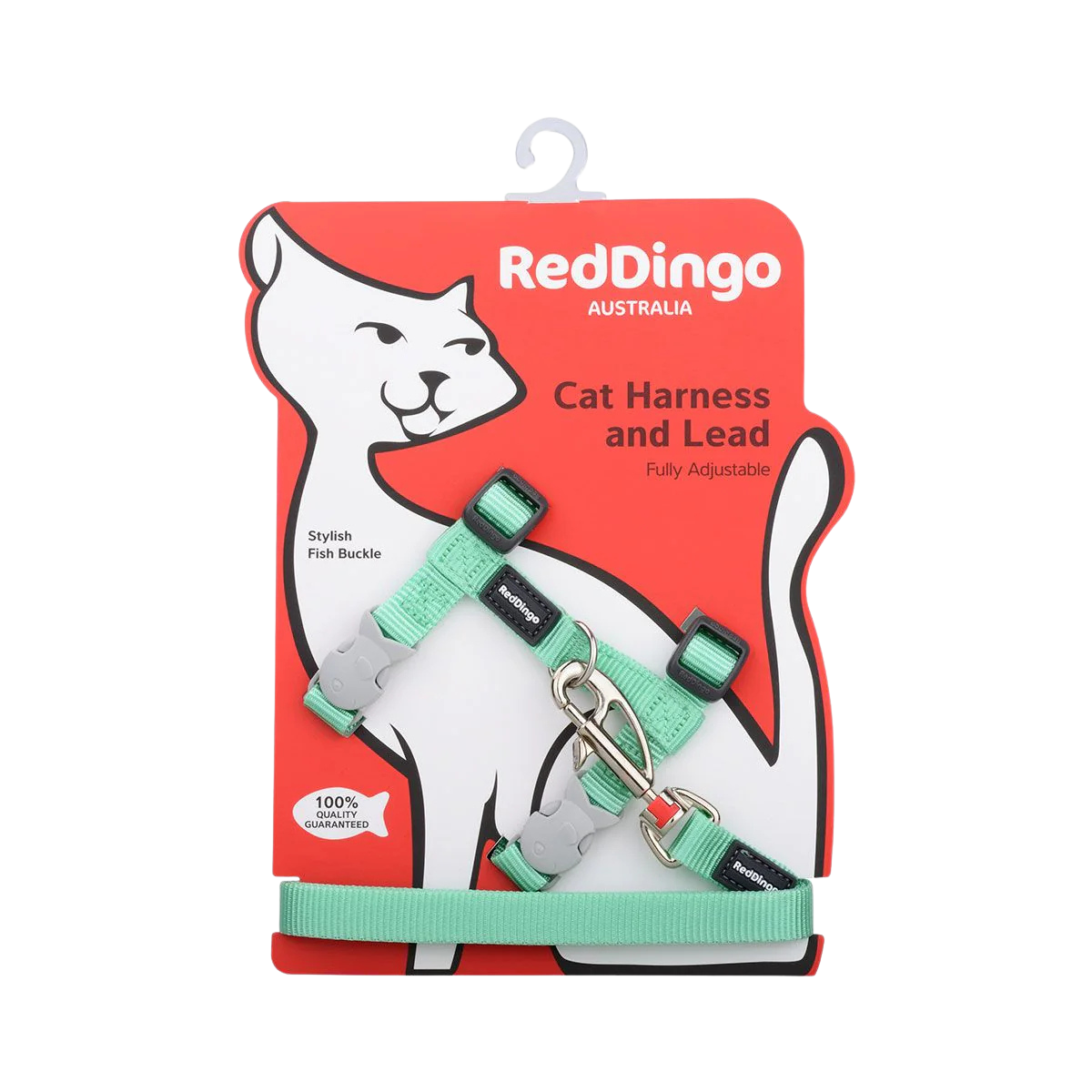 Conjunto de arnés y correa de nailon en tonos pastel para gatos