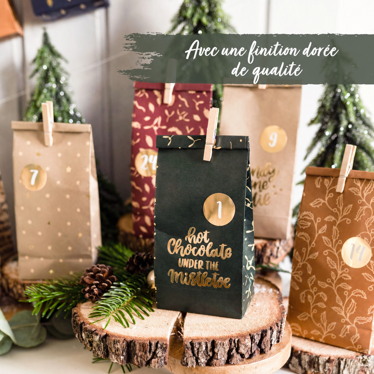 Calendario dell'Avvento con motivi natalizi PN3