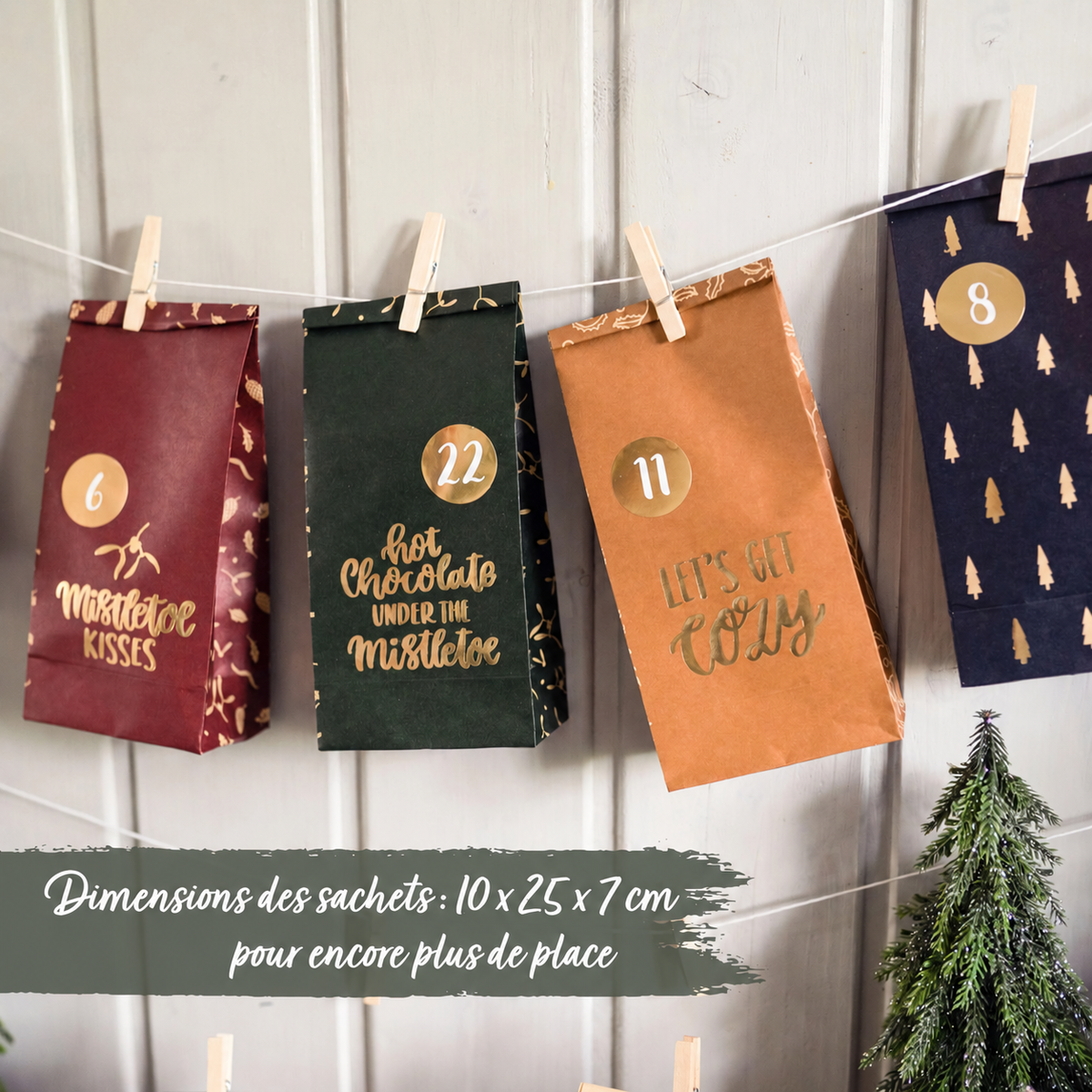 Calendario dell'Avvento con motivi natalizi PN3