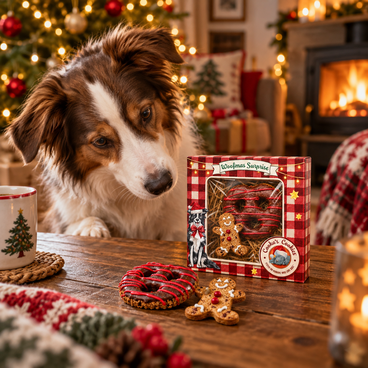Coffret de biscuits de Noël à la dinde pour chiens