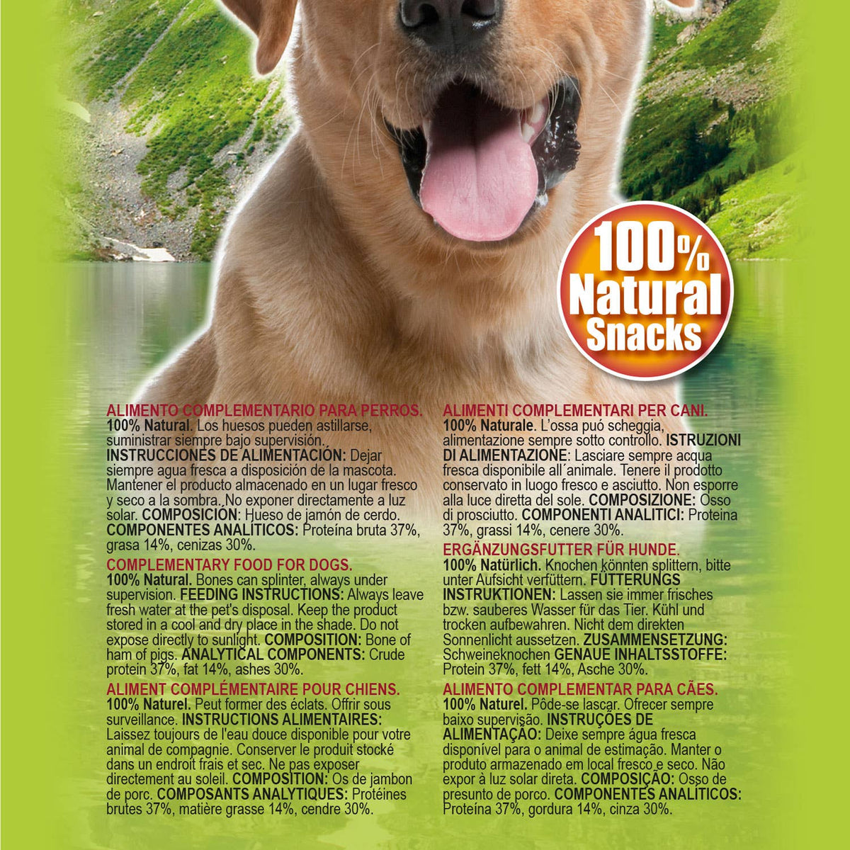 Natur-Serrano-Schinkenknochen