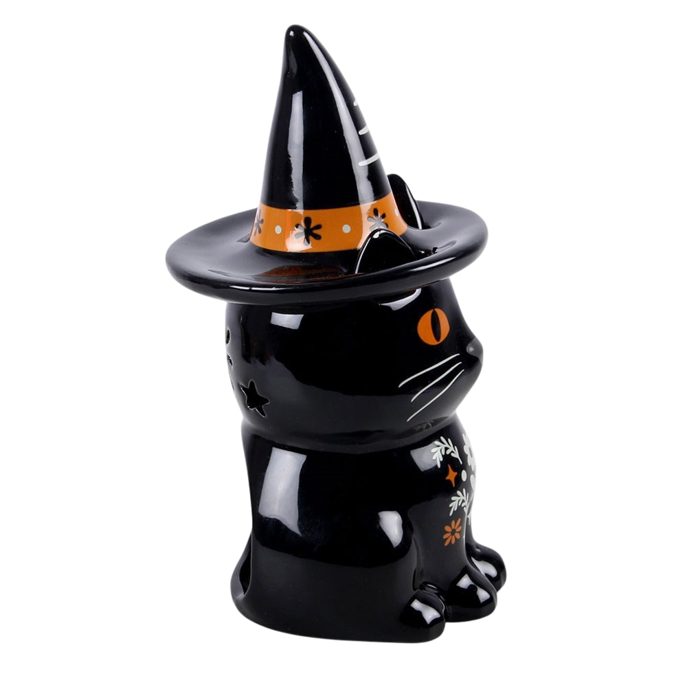 Black cat ceramic oil burner