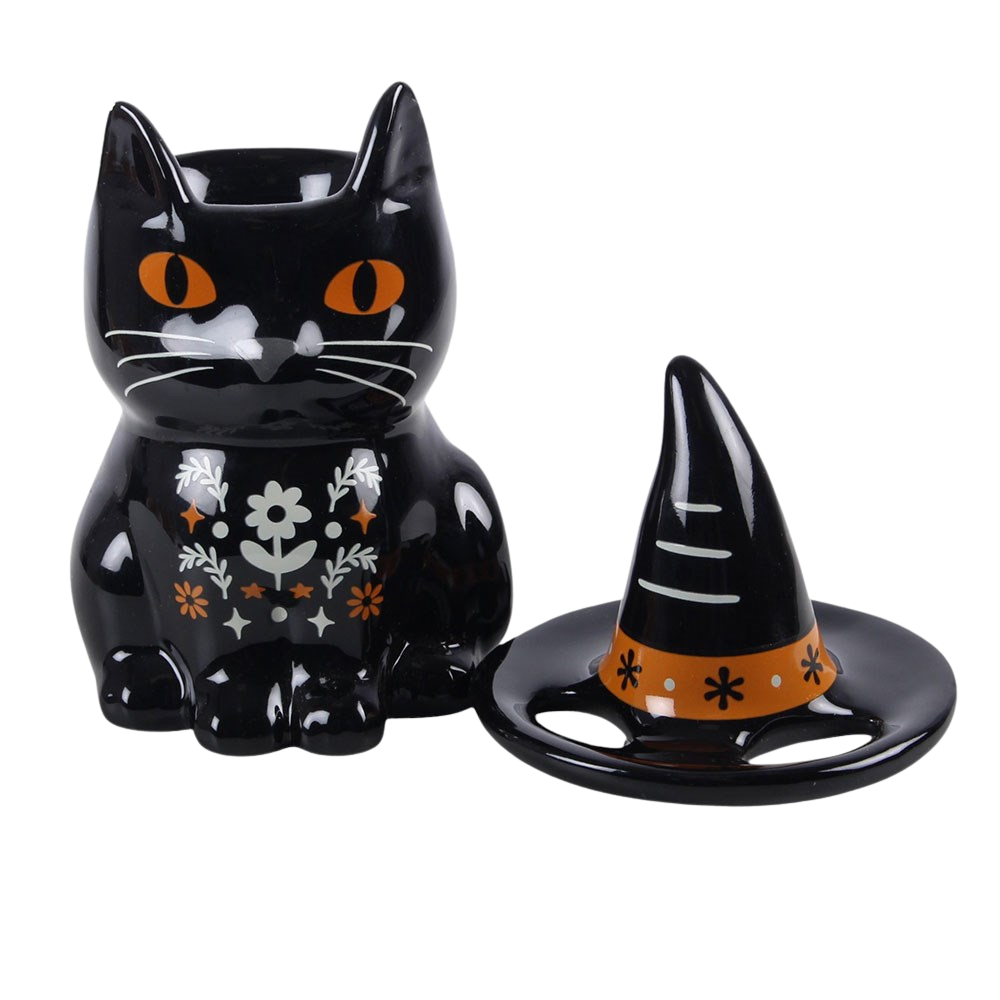 Black cat ceramic oil burner