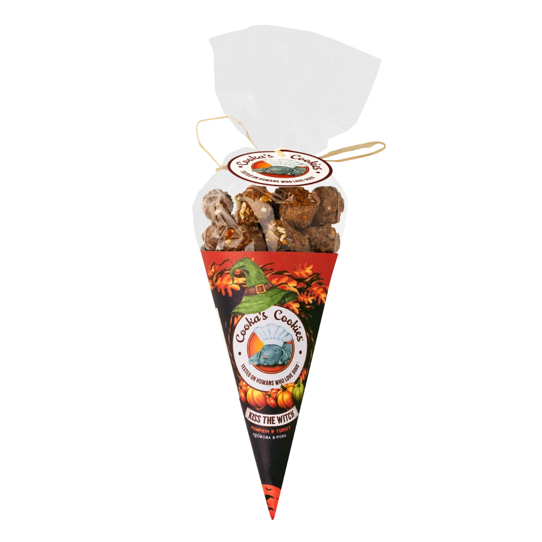 Cornet de friandises Halloween dinde et citrouille pour chiens