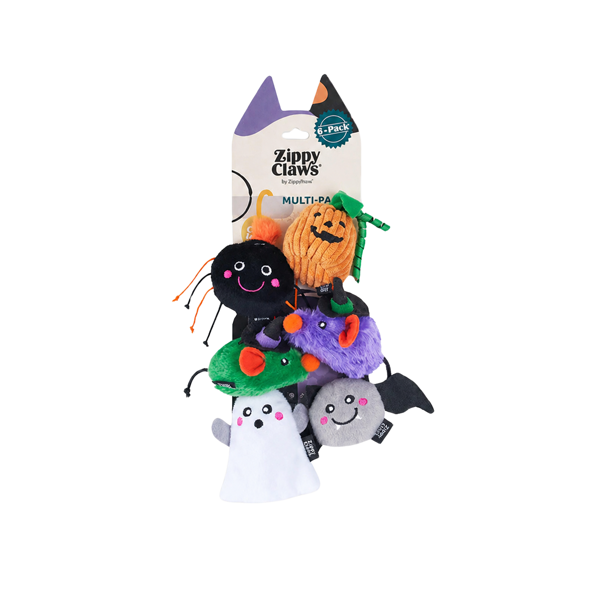 6er-Set Halloween-Spielzeug „Heimgesuchte Kreaturen“ für Katzen