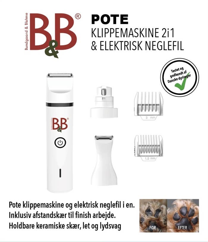 Kit de cortapelo 2 en 1 para patas y uñas