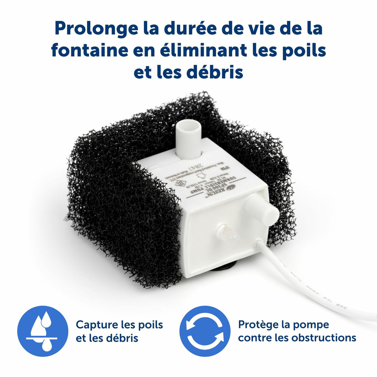 Lot de 2 filtres en mousse pour fontaine Petsafe Viva