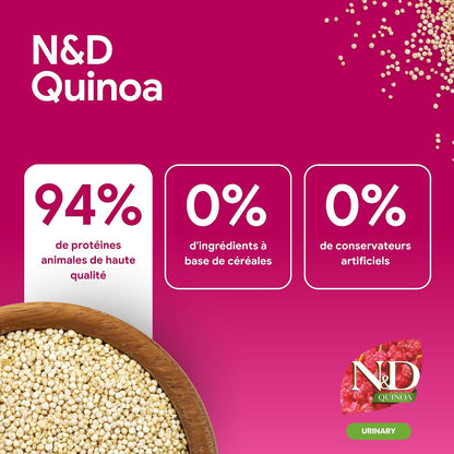 Crocchette anatra e quinoa salute urinaria per gatti adulti