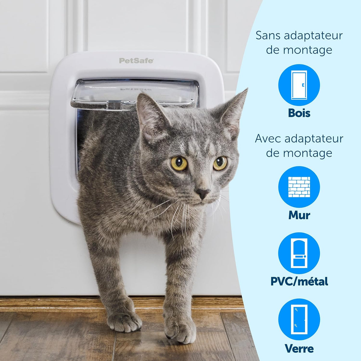Chatière électronique à micropuce 4 positions