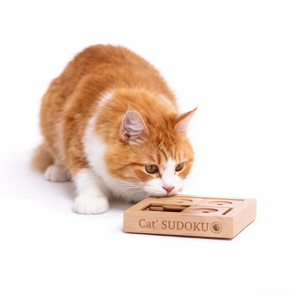 Juego de ingenio Sudoku de madera para principiantes para perros pequeños y gatos