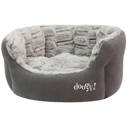 Corbeille ovale Whooly imitation fourrure pour chiens et chats