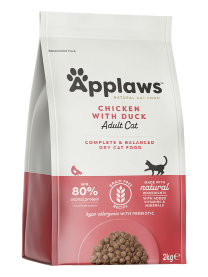 Pienso de pollo y pato para gatos adultos