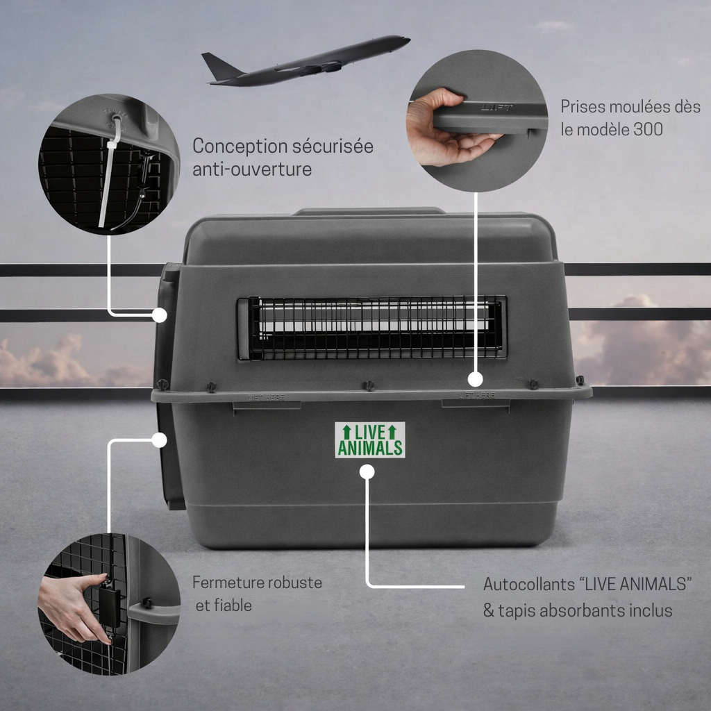 Caja de transporte Sky Kennel homologada por la IATA