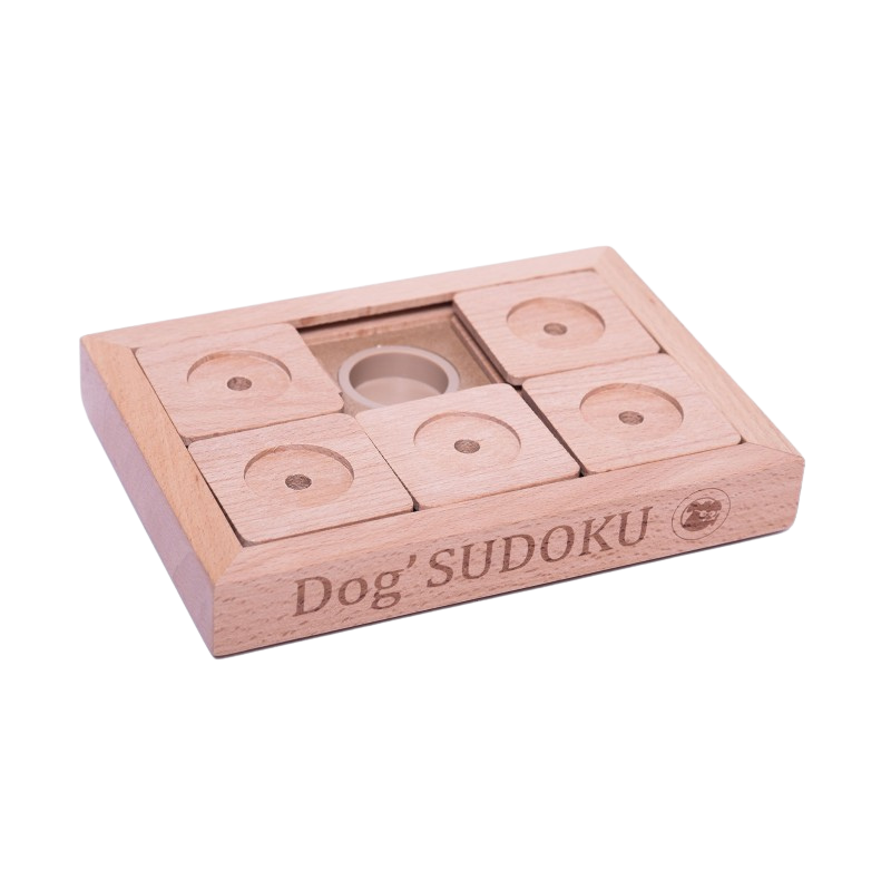 Juego de ingenio Sudoku avanzado de madera para perros pequeños y gatos