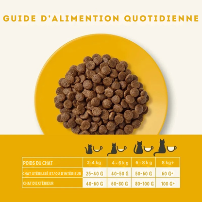 Trockenfutter mit Huhn für ausgewachsene Katzen