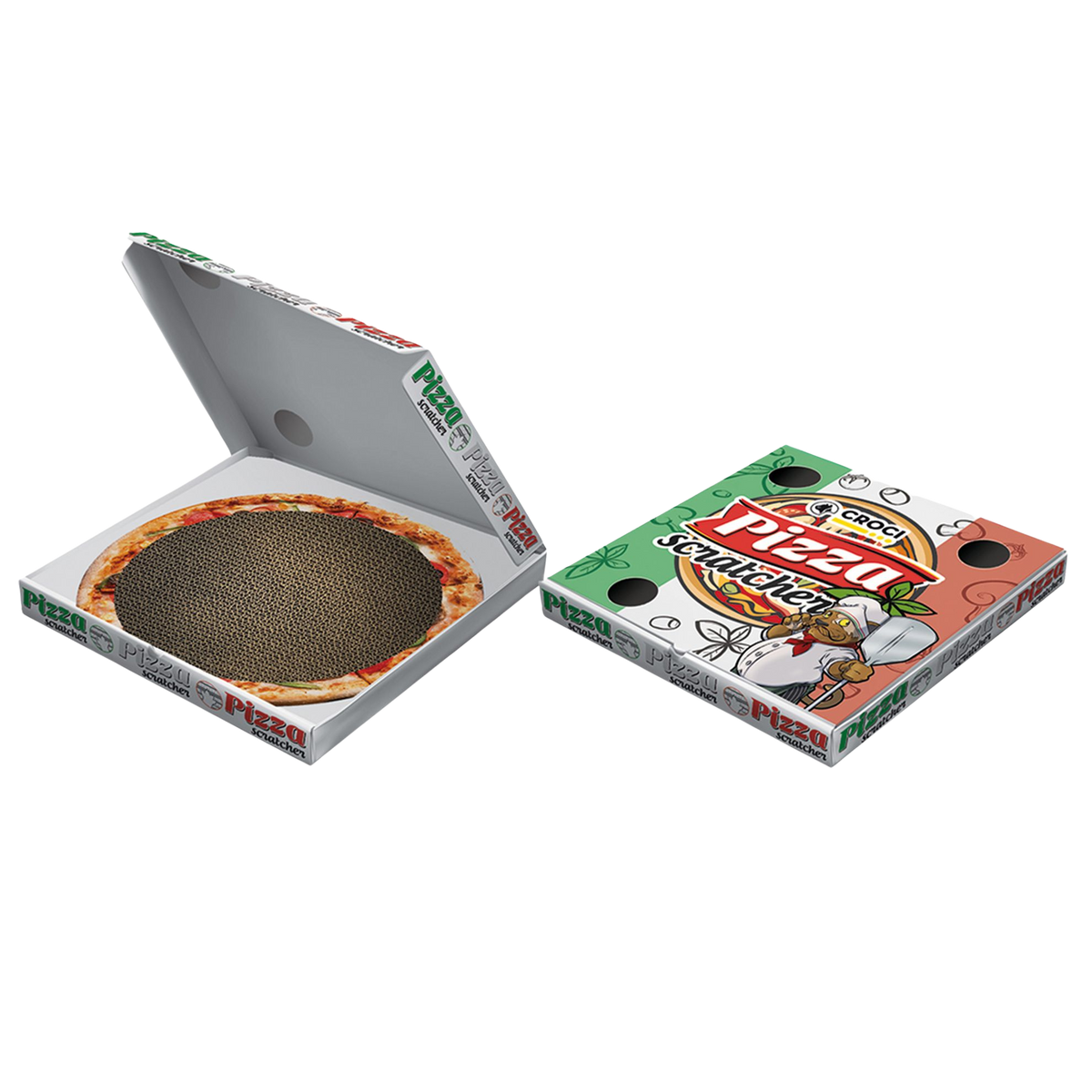 Griffoir carton boîte à pizza pour chats