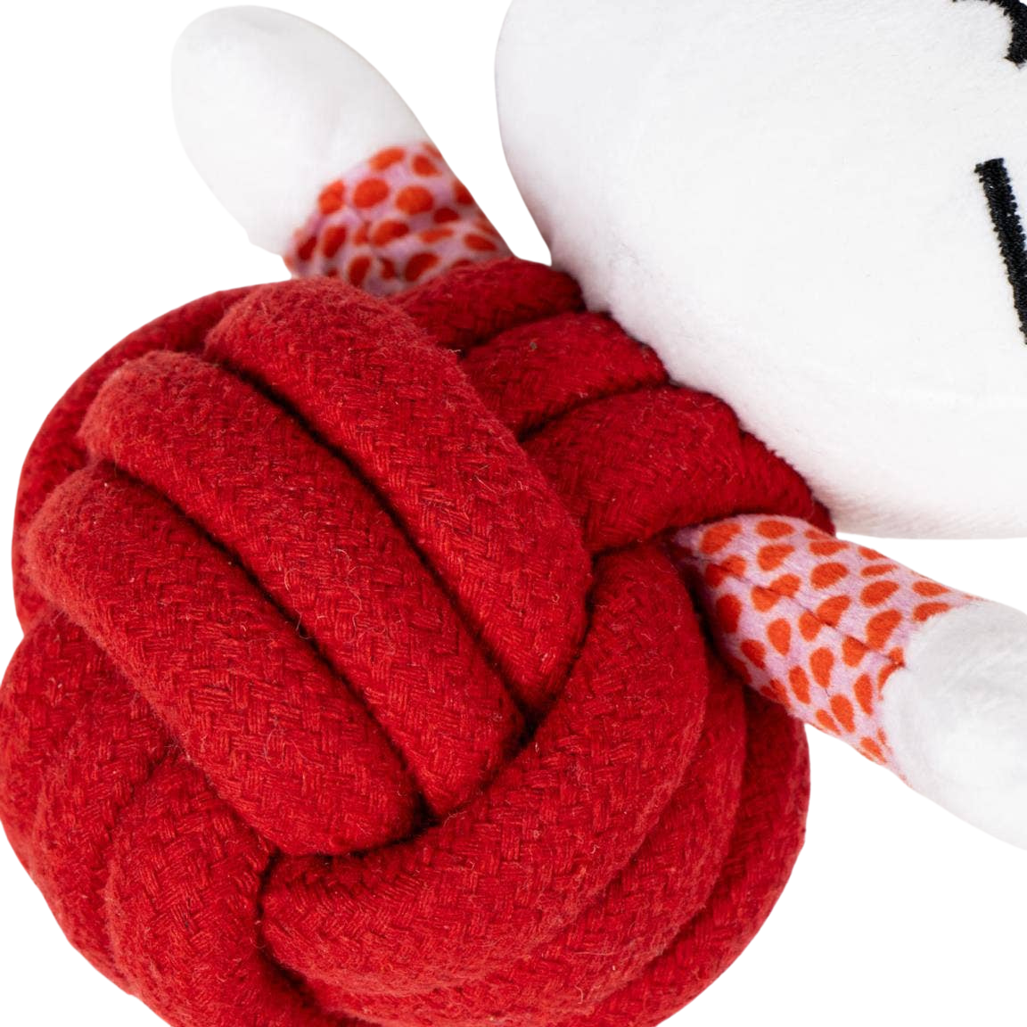 Hello-Kitty-Hundespielzeug aus Plüsch und Seil mit Quietscher