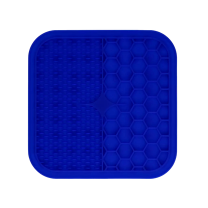 Dual-texture lick mat for dogs and cats