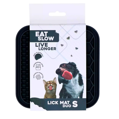 Dual-texture lick mat for dogs and cats