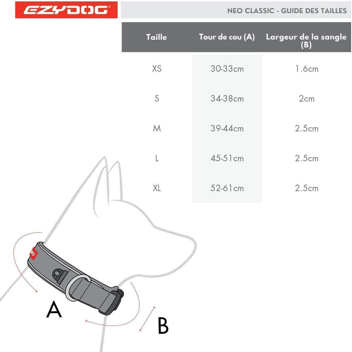 Neo Classic neoprene dog collar