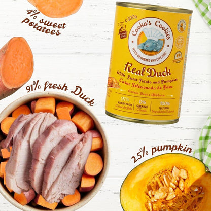 Paté de pato fresco con batatas y calabaza