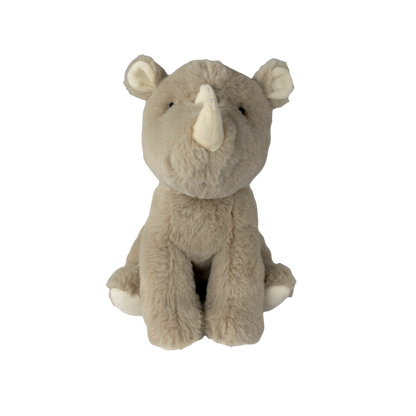 Recycled fabric rhinoceros plush toy for dogs
