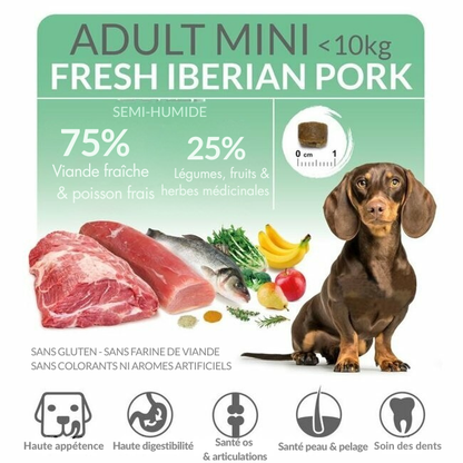Pienso semihúmedo de cerdo ibérico para perros pequeños adultos