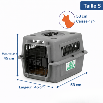 Caja de transporte Sky Kennel homologada por la IATA