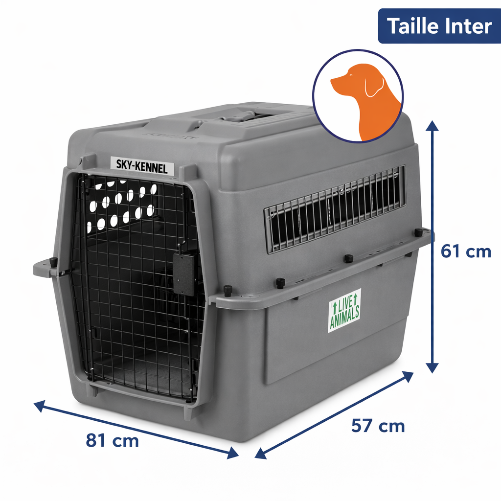 Caja de transporte Sky Kennel homologada por la IATA