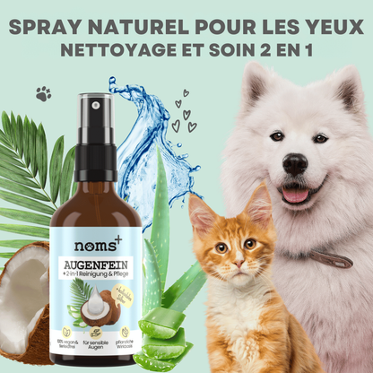 Spray nettoyant contour des yeux 2 en 1 pour chiens et chats
