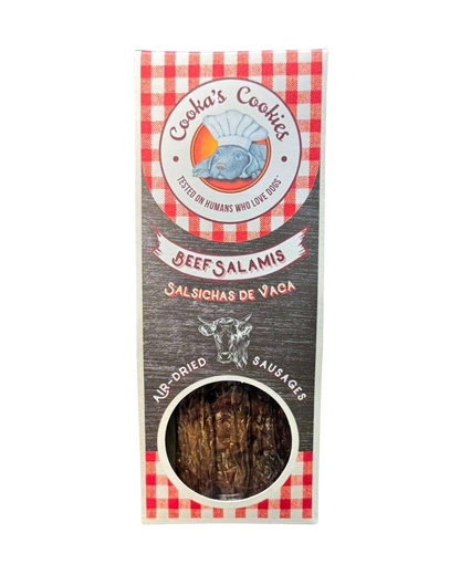 Salchichas de carne de res deshidratadas para perros