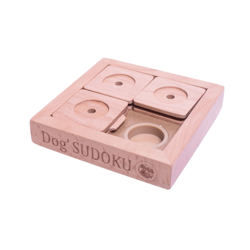 Juego de ingenio Sudoku de madera para principiantes para perros pequeños y gatos