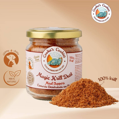 Polvo de kril para perros y gatos