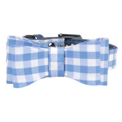 Halsband Vichy mit Schleife für Hunde
