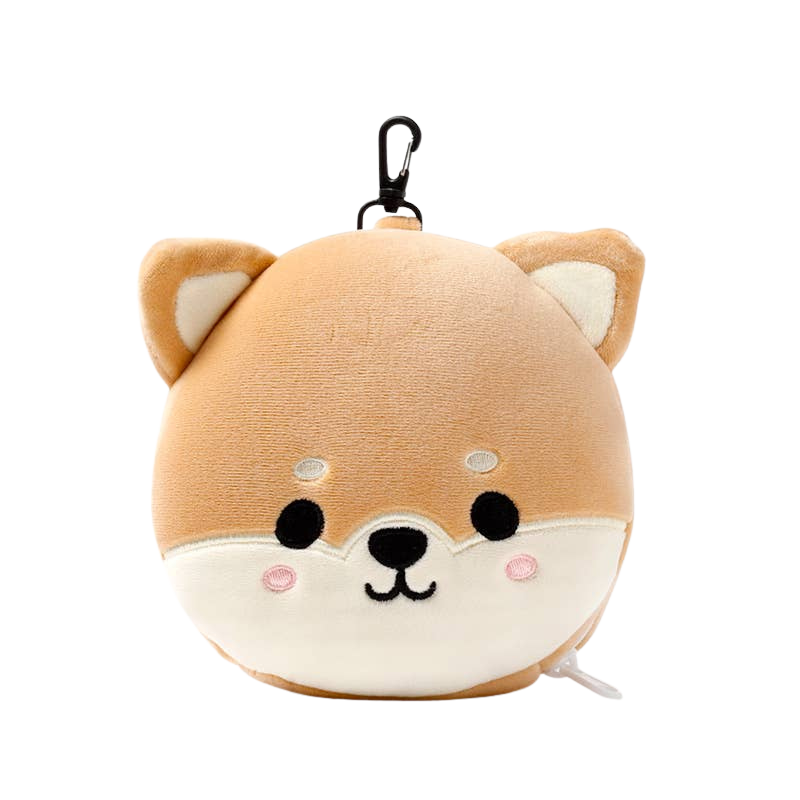 Coussin de voyage 2-en-1 Shiba Inu avec masque