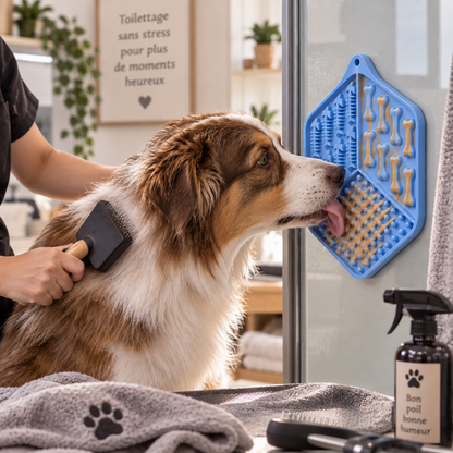 Tapete de lamer con ventosas para perros