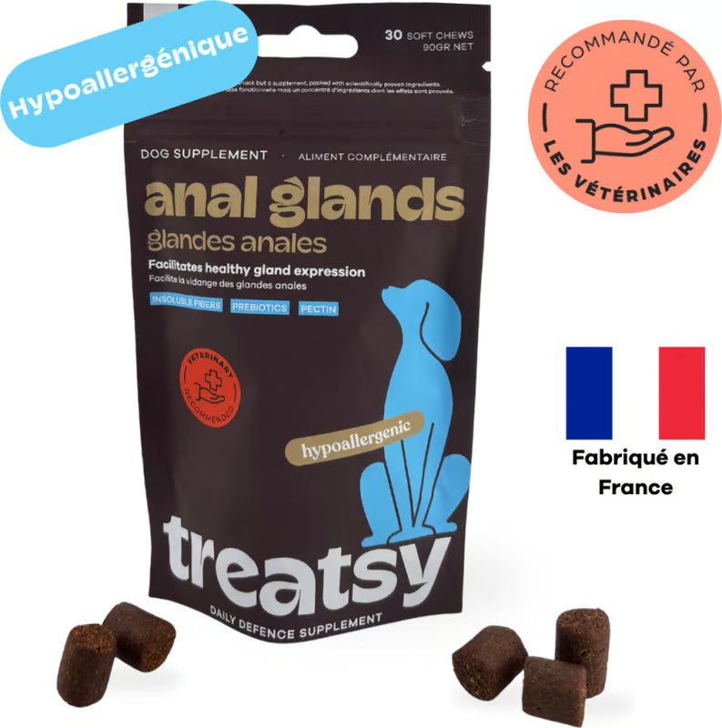 Complément alimentaire pour les glandes anales des chiens