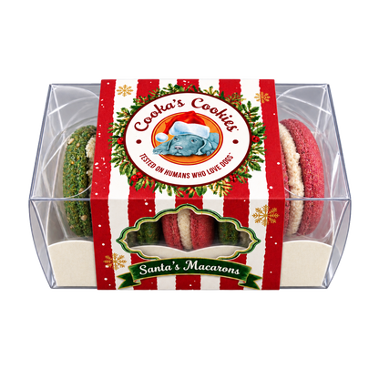 Weihnachts-Macarons mit Pute für Hunde